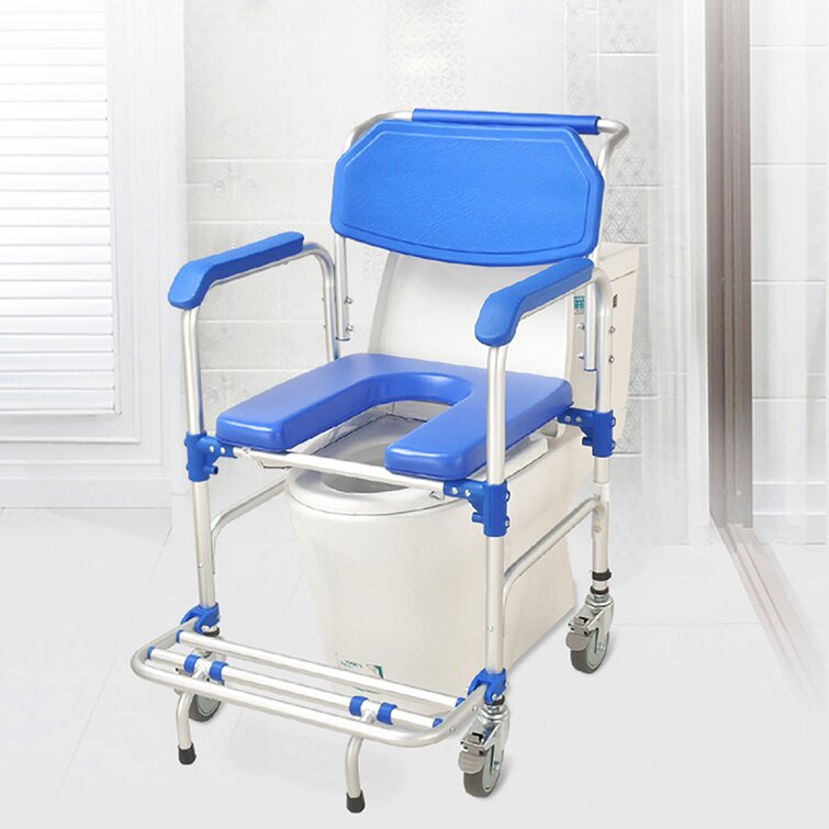 Portable shower 2025 chair with wheels